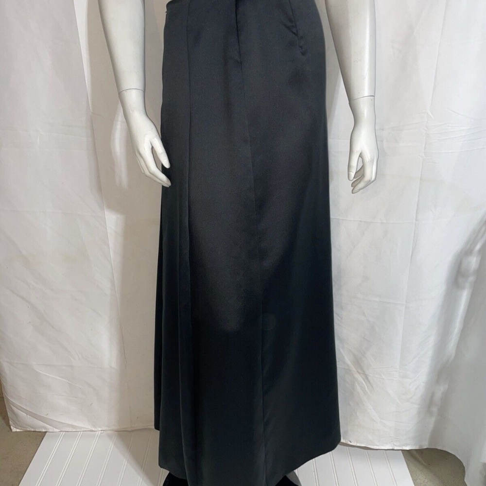 Nicole Miller Maxi Satin Skirt Formal US 6 Black